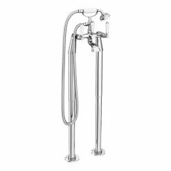 Nuie Bloomsbury Bath Shower Mixer With Extended Leg Set - Chrome